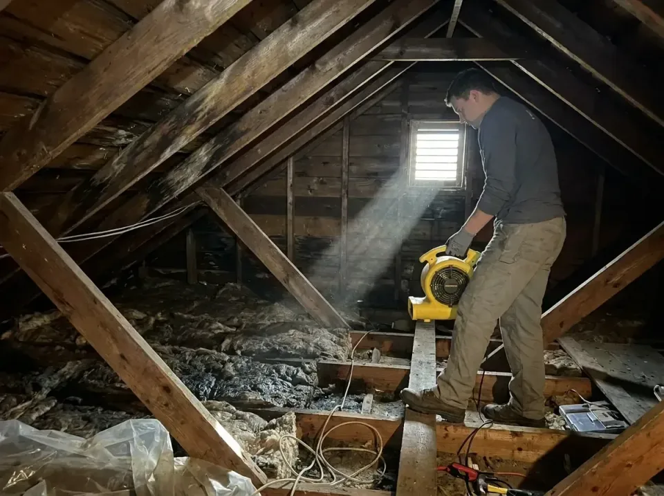 attic-water-damage-drying-proc-007 — frequently asked questions, Emergency Water Extraction & 24/7 Flood Response in Northpo…